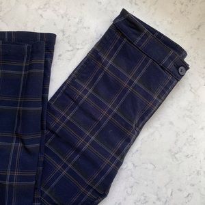 Flare Bottom Highwasted Plaid pants